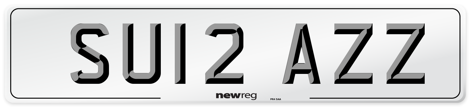 SU12 AZZ Number Plate from New Reg